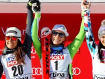 Илка Стухец с първо място в супергигантския слалом в  Кортина д'Ампецо