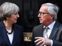 Британският премиер Тереза Мей се среща с председателя на ЕК Жан-Клод Юнкер