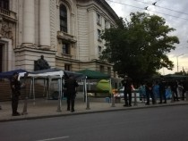 СНИМКИ от дрон на разбиването на блокадата пред СУ