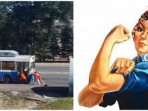 Силни и независими: Момичета избутаха тролейбус, за да тръгне отново ВИДЕО