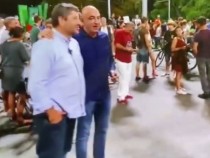 СКАНДАЛНО ВИДЕО от протеста: Сикаджия докладва на Христо Иванов за разговор с Маджо, проваленият министър: "Тихо!"