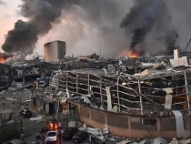 Публикуваха ВИДЕО от епицентъра на мощния и кървав взрив в Бейрут