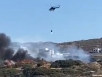 Голям пожар бушува на любим на българите остров в Гърция ВИДЕО