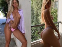 Моделка облече само едната част от миниатюрен бански и жегата стана непоносима СНИМКИ 18+