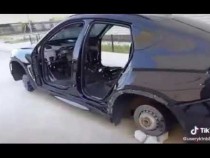 Зрелищни ВИДЕА: Крадци "обезкостиха" BMW X6 почти до гол корпус